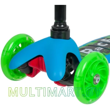 Самокат Novatrack Disco-Kids Print 120H.DISCOKIDS.SGBL20 (зеленый/синий, 2020) картинка 4